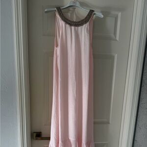 Light Pink Maxi Dress - Sleeveless Flowing Summer Dress